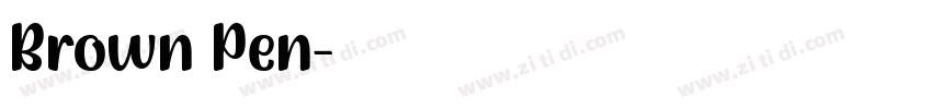 Brown Pen字体转换